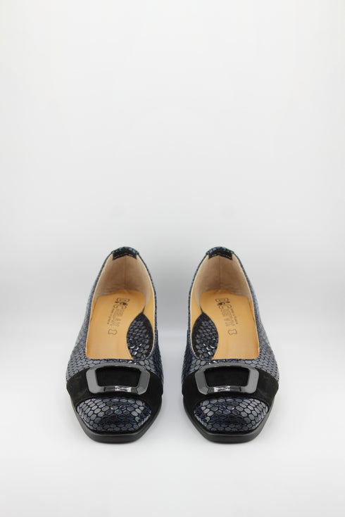 DFC Relax Wedge Heel Patent Loafer with Buckle